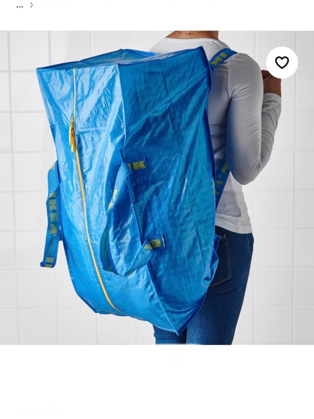 Lot of 2 IKEA FRAKTA Zippered Large Storage Bag For Cart or Backpack NWT - Picture 6 of 9